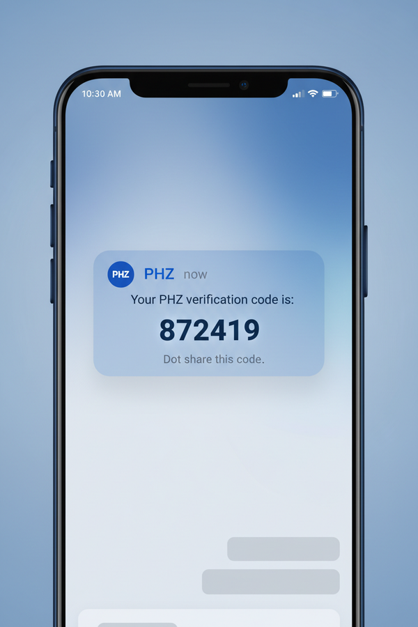 Phz instant sms code drops sample